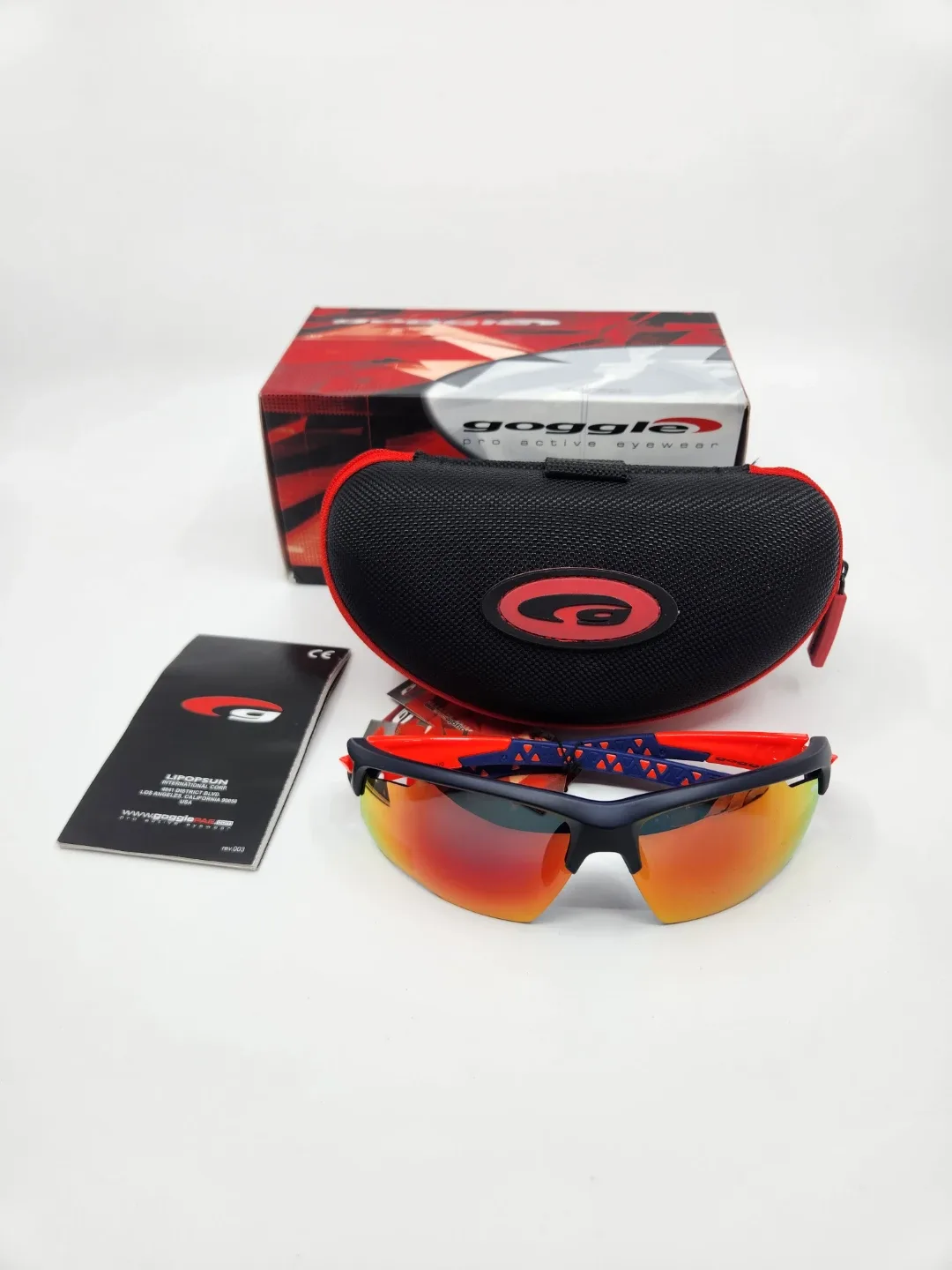 Goggle E636-4 레드미러 고글 선글라스 풀세트