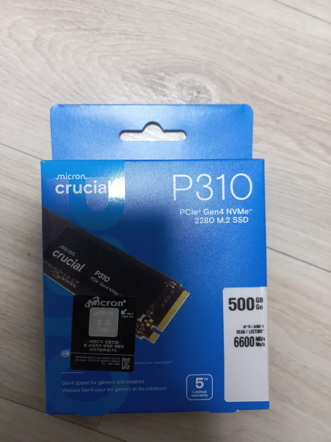 Crucial P310 500GB M.2 NVMe SSD 새제품