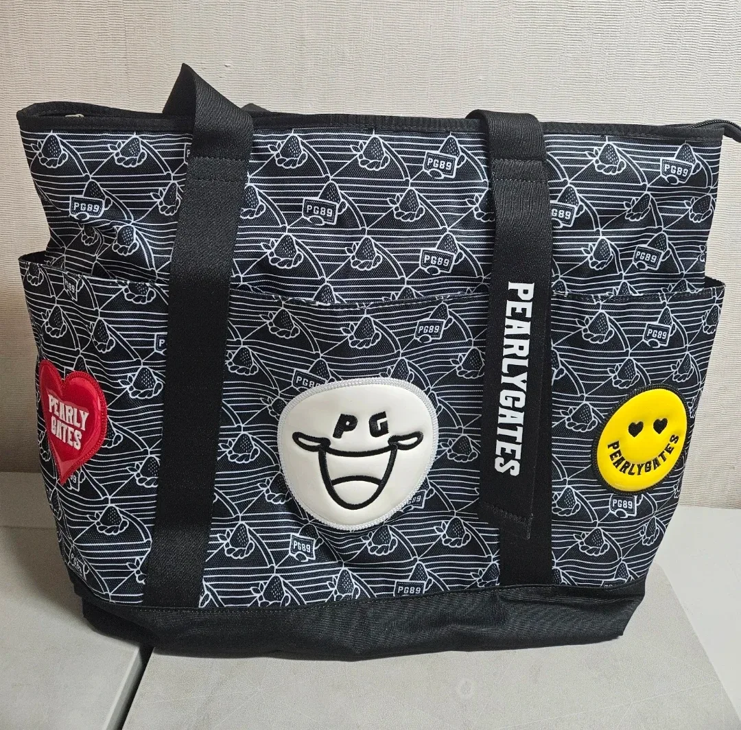 PEARLY GATES 블랙 패턴 보스턴백 새상품