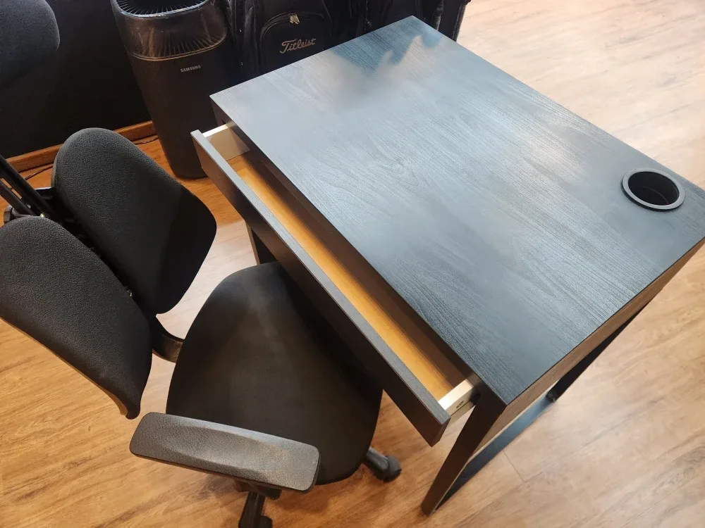 블랙 책상 & 의자 세트