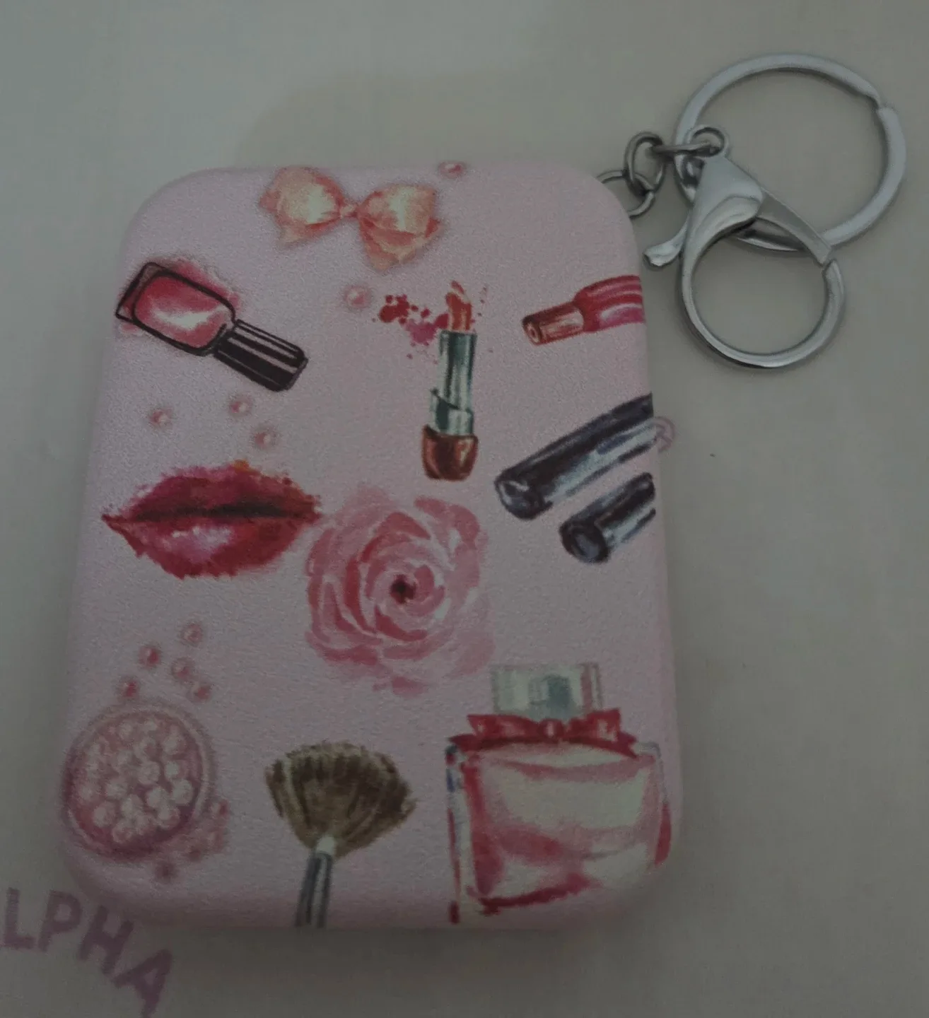 화장품 디자인 거울 키링(새상품)