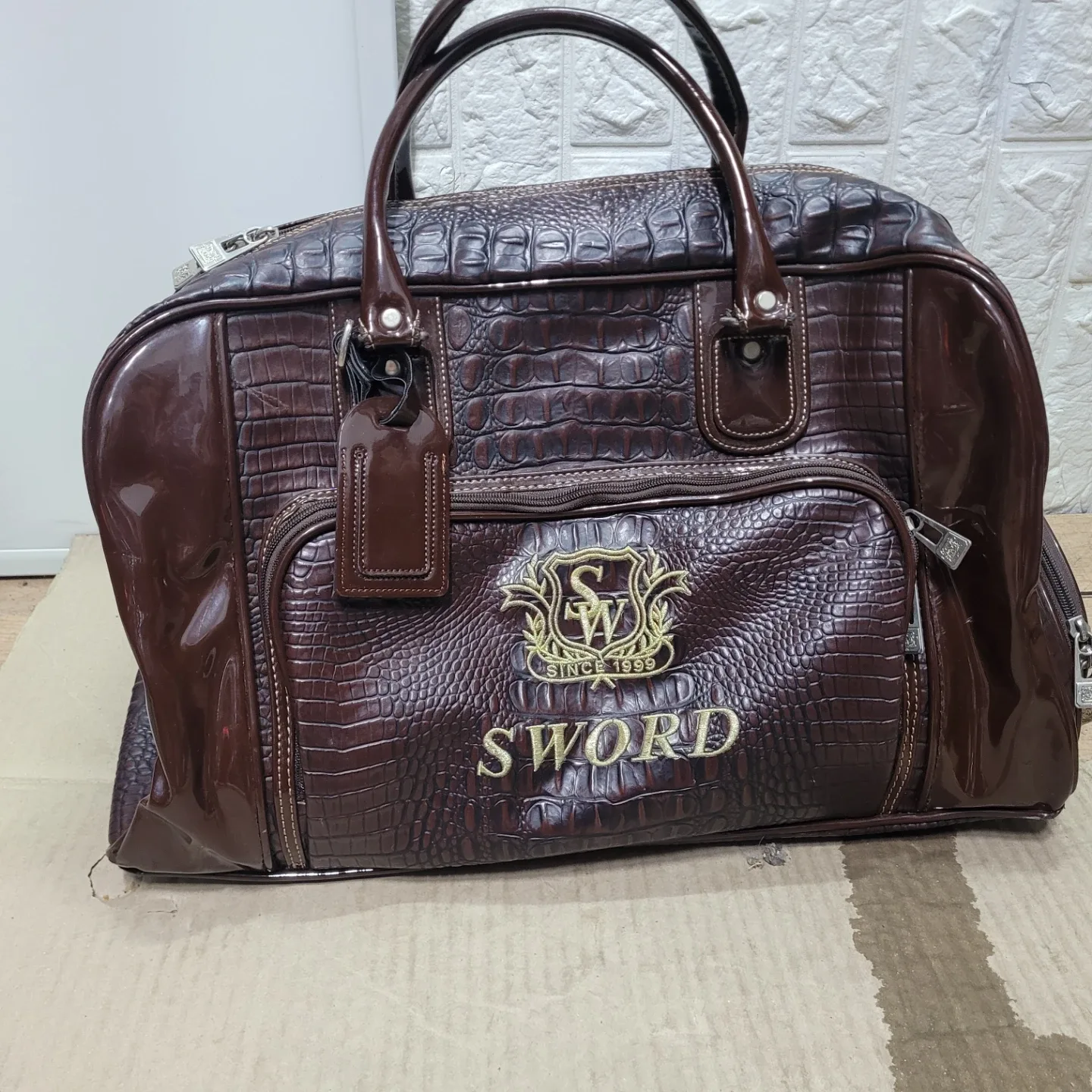 골프 보스톤백  SWORD 악어무늬  보스턴백  신발 주머니 기능