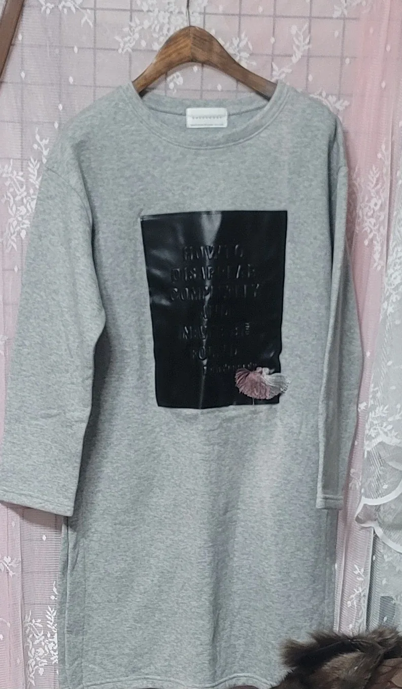 기모원피스  팔8부 새상품