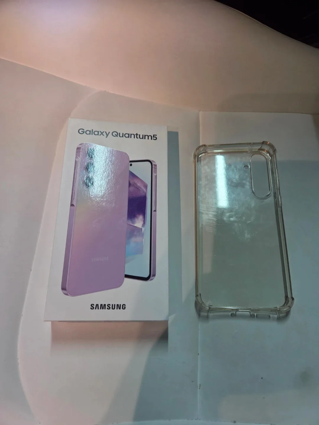 S급 갤럭시 퀀텀5 어썸라일락 128GB 풀박스