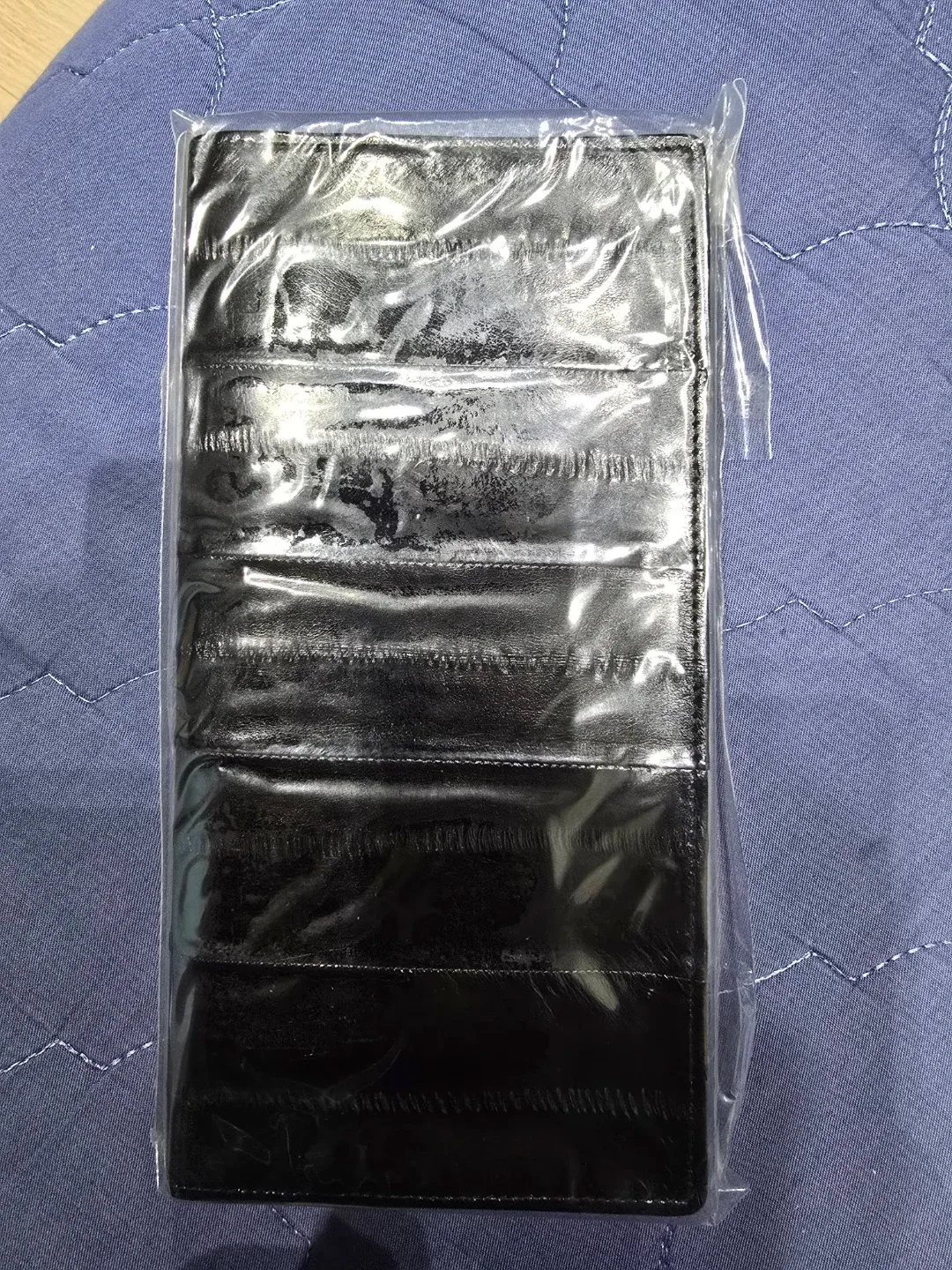 블랙 장어가죽 장지갑(새제품)