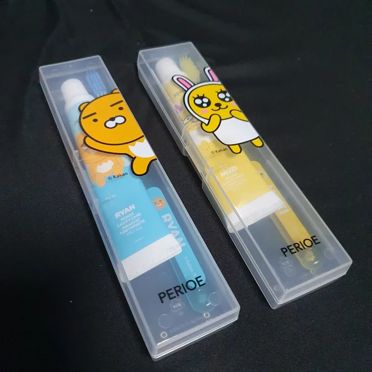 새상품) 페리오 카카오 라이언 무지 여행용 양치세트 치약 칫솔