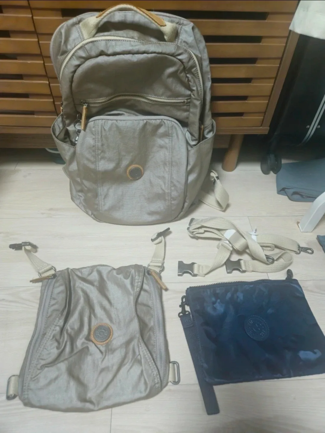 키플링 백팩 +파우치 세트