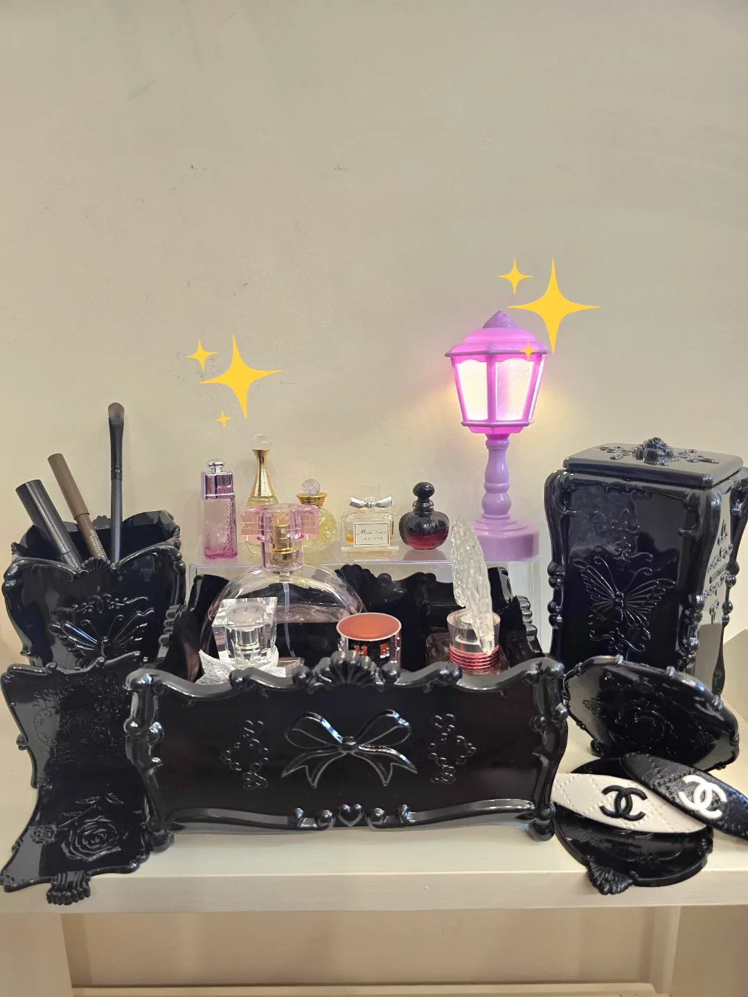 《새상품 》내 화장위의 블랙에디션 화장품정리함