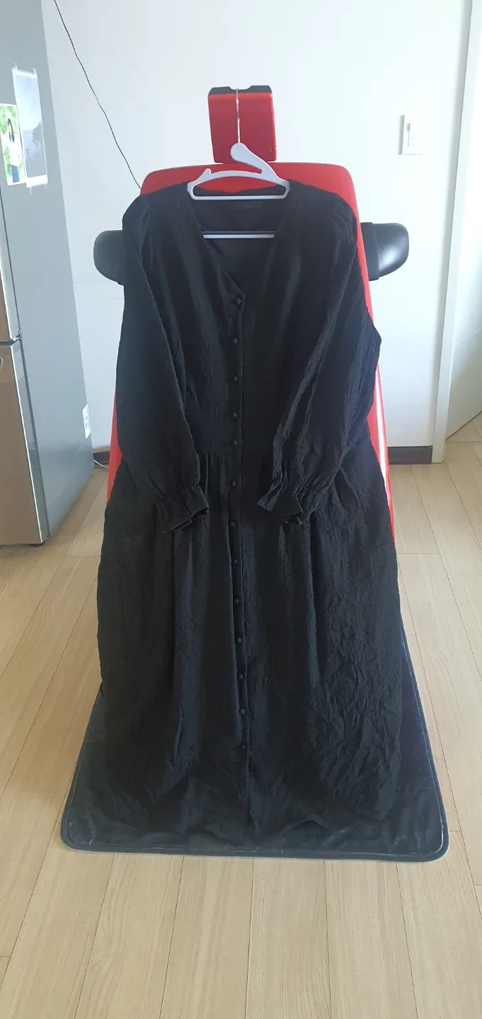 공구우먼 빅사이즈 블랙 검정 롱원피스