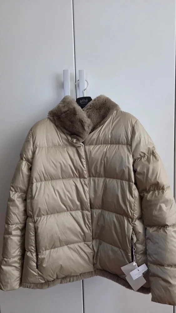 Weekend Max Mara 토끼 퍼 카라 양면 패딩 42 새제품