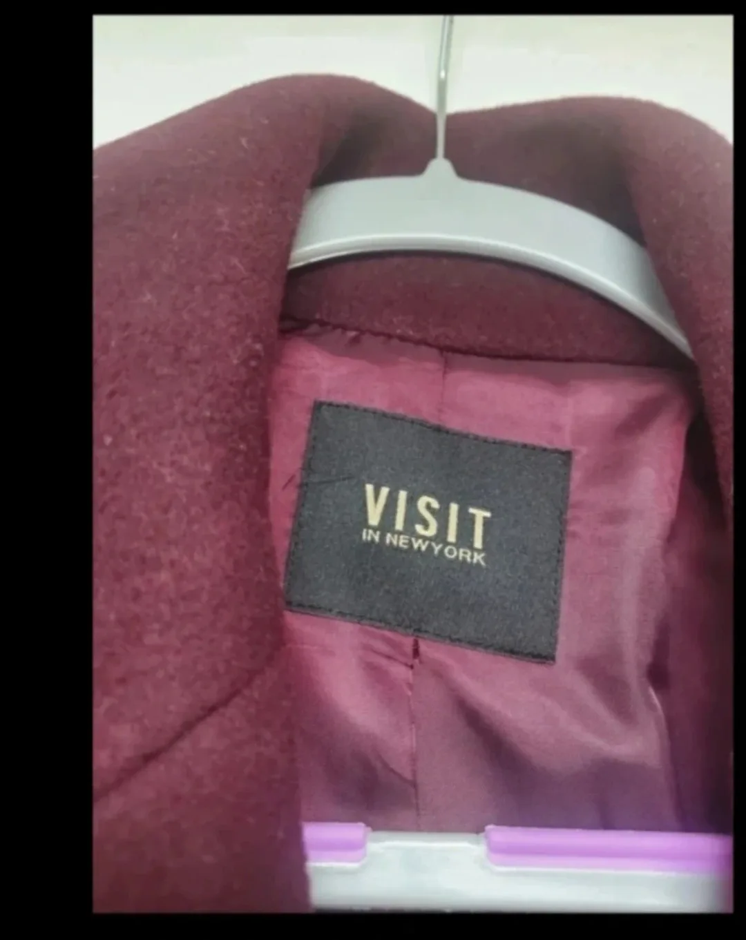 VISIT 버건디 코트