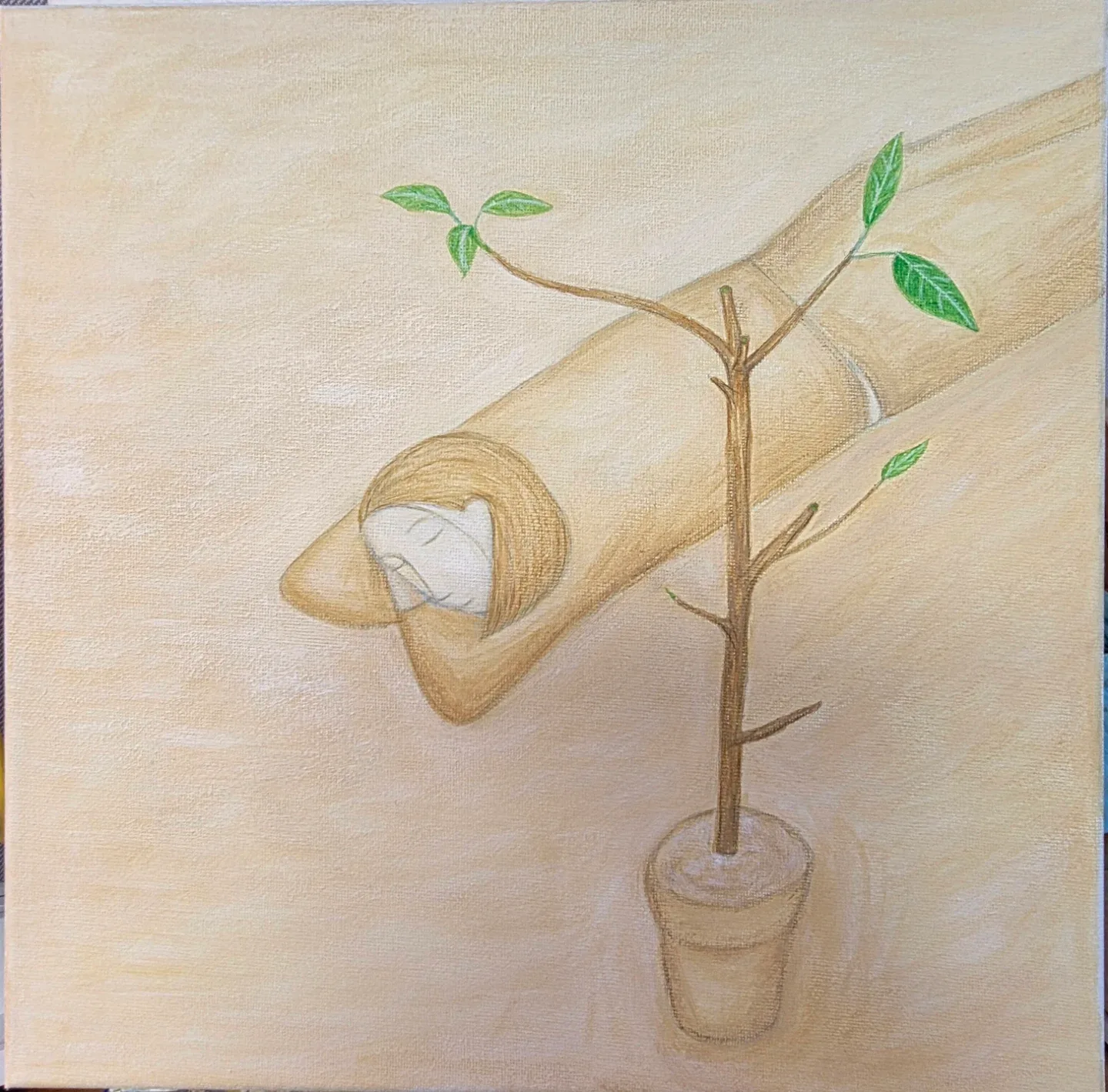 그림. 아크릴화(식물이 있는 풍경)