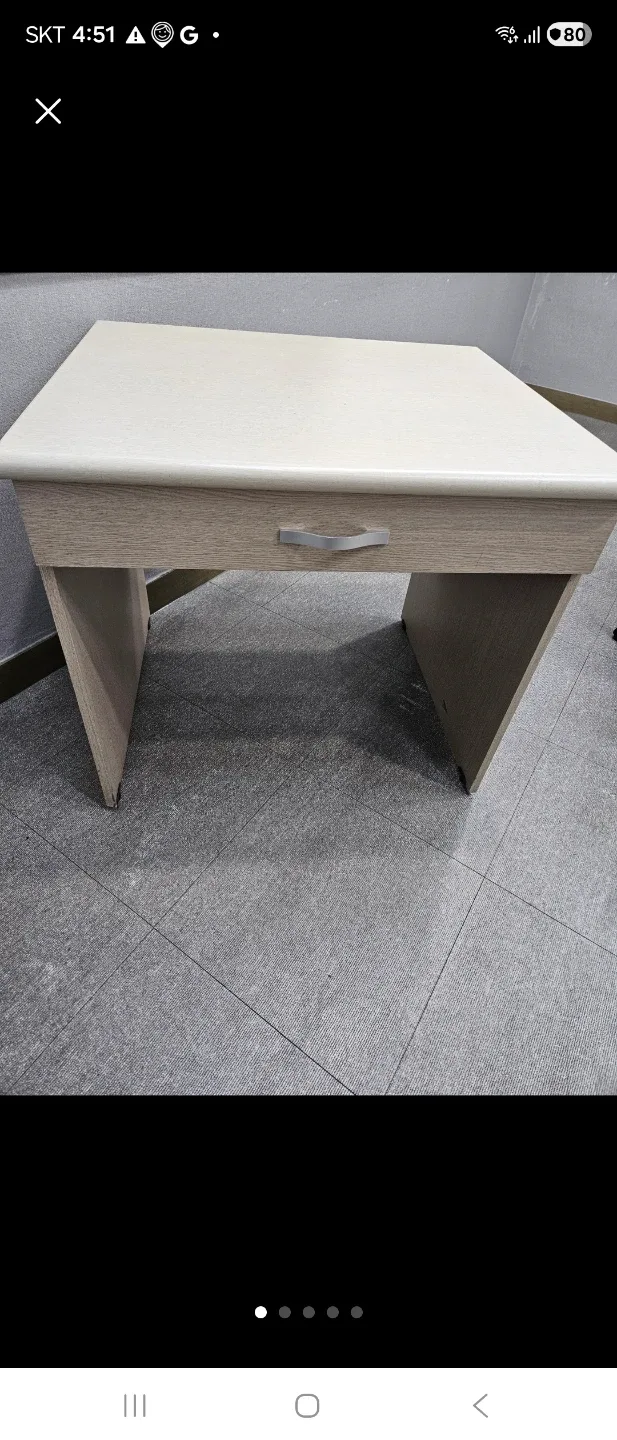 한샘 스타일 아이보리 책상 82x62