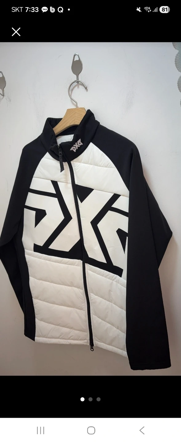 PXG 골프 패딩 블랙/화이트