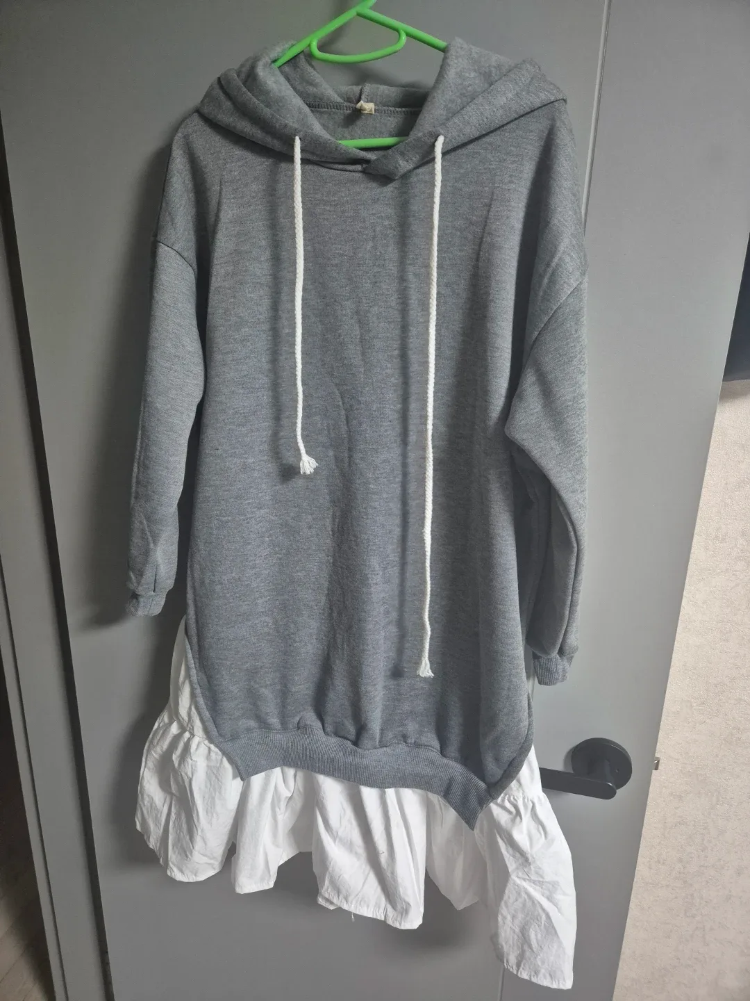 새제품 회색 후드 원피스