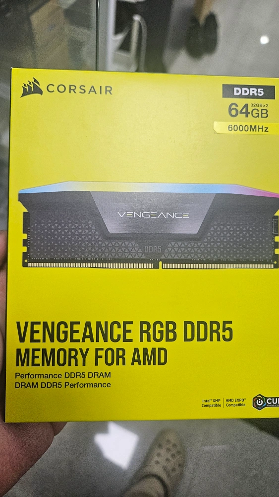 CORSAIR DDR5-6000 CL30 VENGEANCE RGB 패키지 (64GB(32Gx2)) 서린 정품