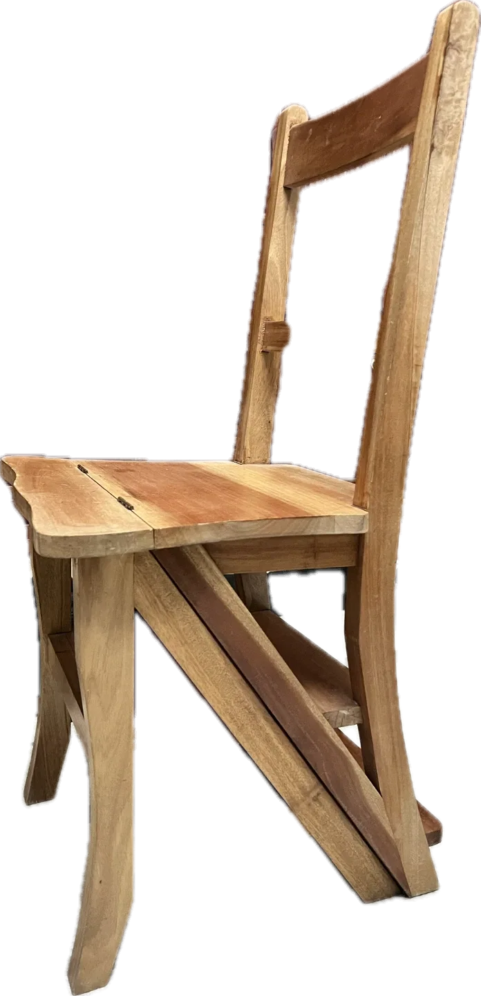 원목 사다리 겸 의자
