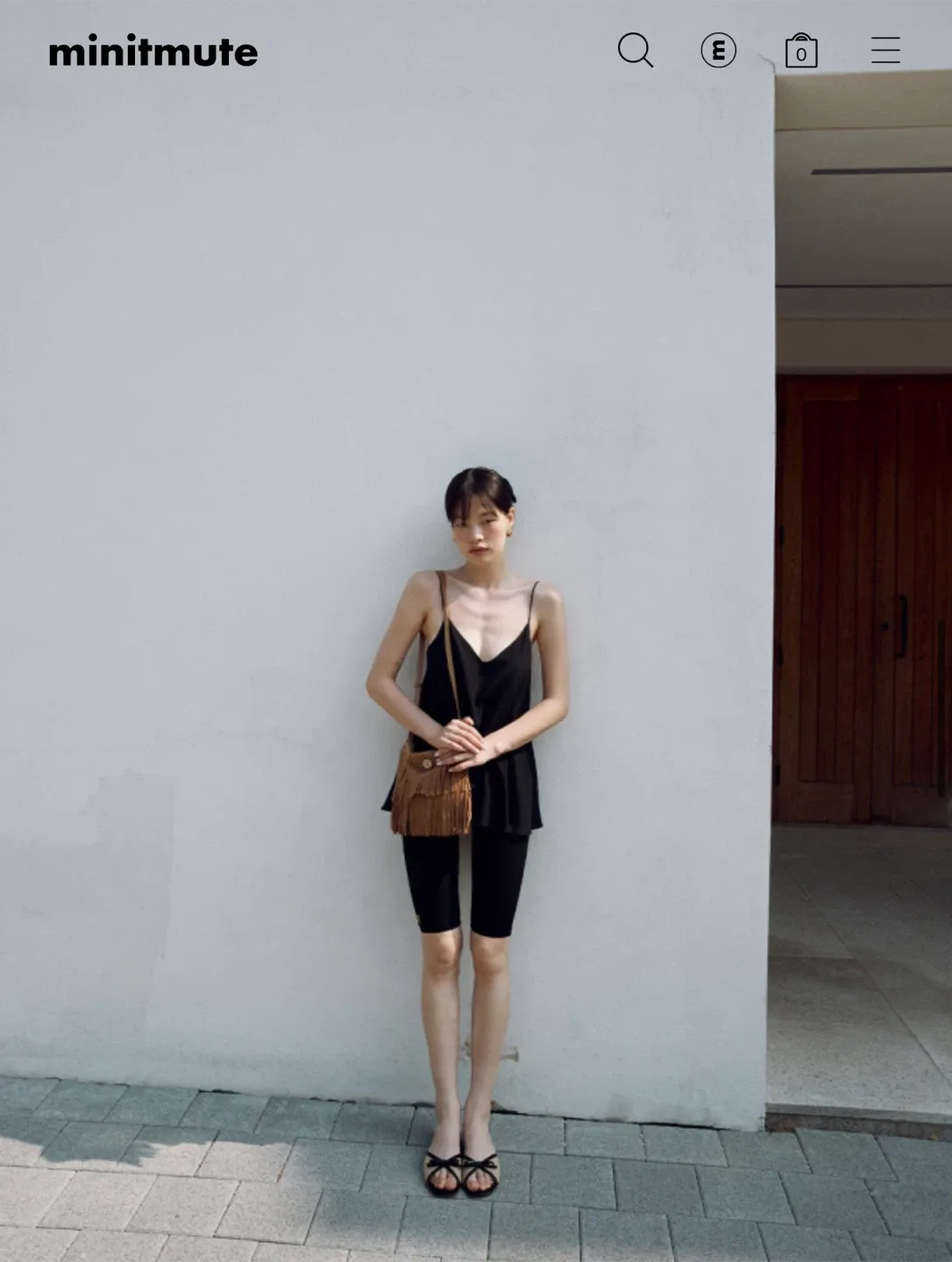 미닛뮤트 Fringe Bag 스웨이드 베이지
