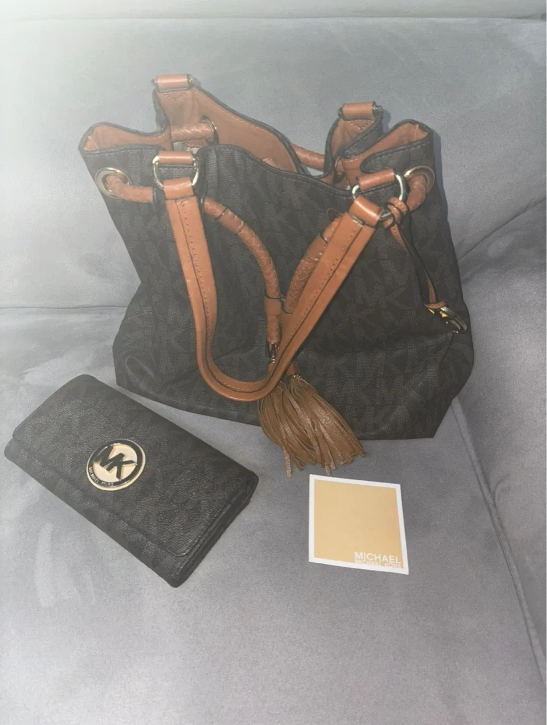MICHAEL KORS 마이클코어스 토트백 가방 + 장지갑 지갑 세트
