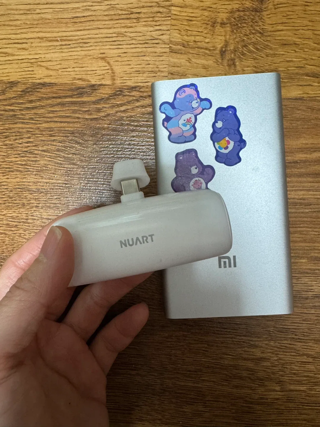 누아트 c타입 도킹형 보조배터리와 샤오미 보조배터리 (5000mAh)