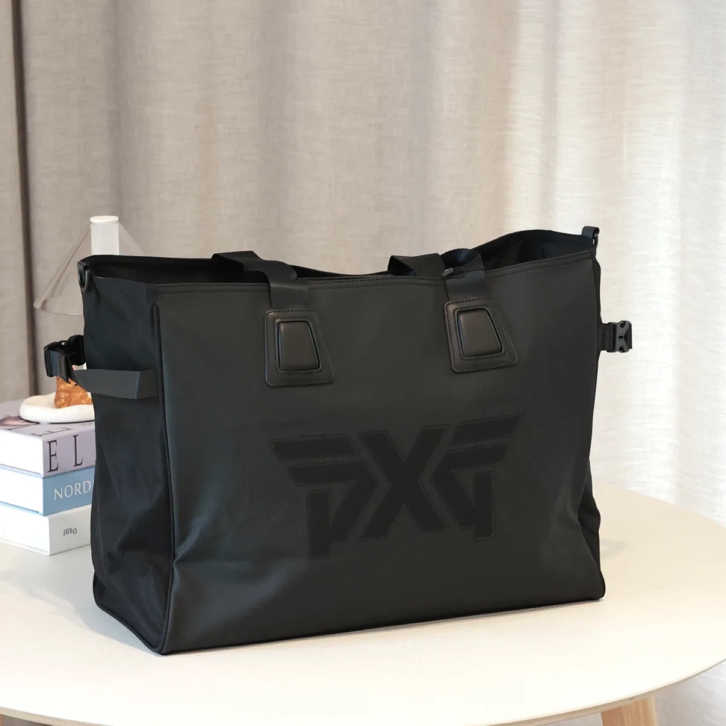 PXG 블랙 골프 보스턴백 토트백