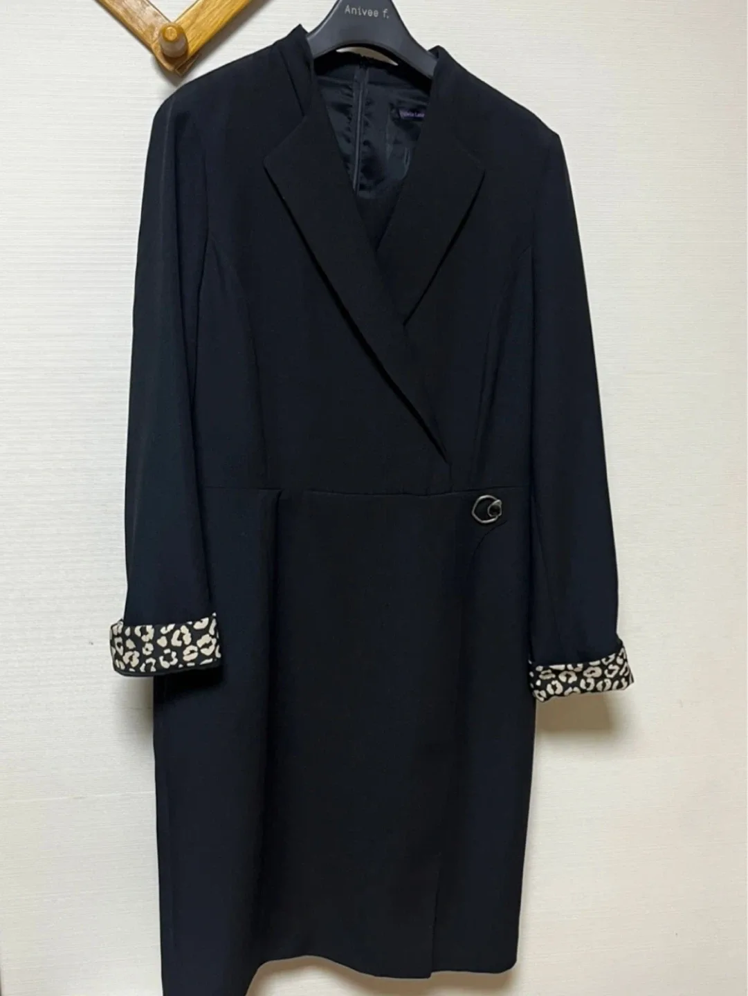 Olivia Lauren 블랙 레오파드 원피스 95