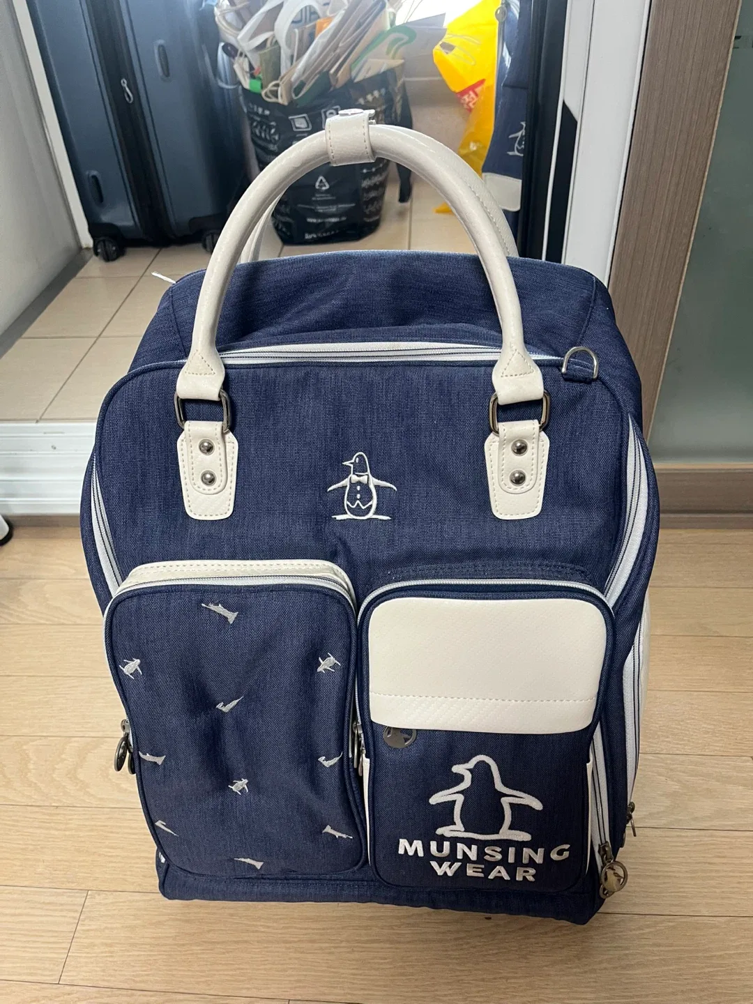 Munsingwear 펭귄 캐리어 보스턴백 네이비
