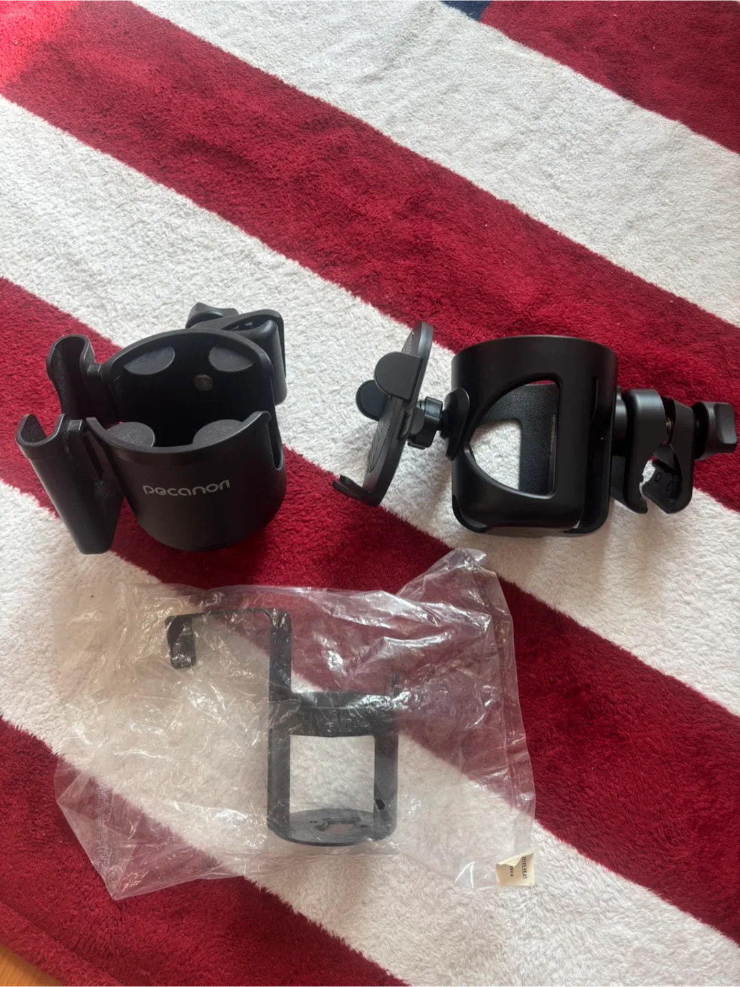 Pecanoh 유모차 컵홀더 2개 + 휴대폰  거치대 세트