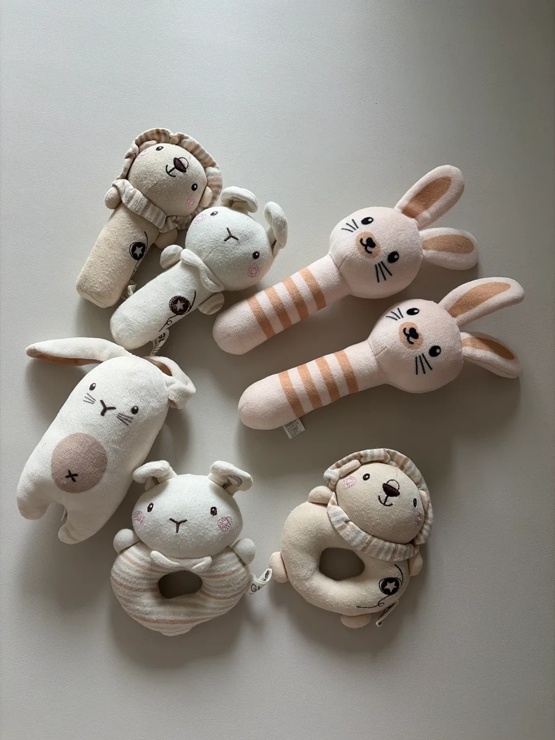 조이멀티 오감발달 아기 딸랑이 인형 6개 일괄