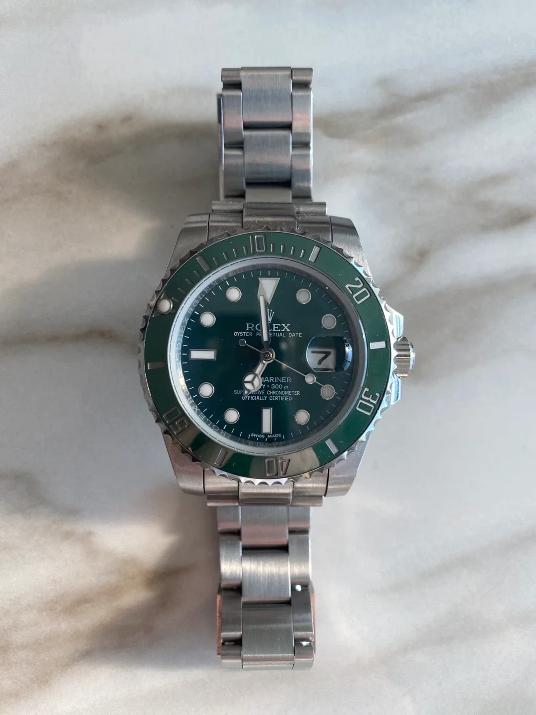 롤렉스 서브마리너 그린 스틸 시계