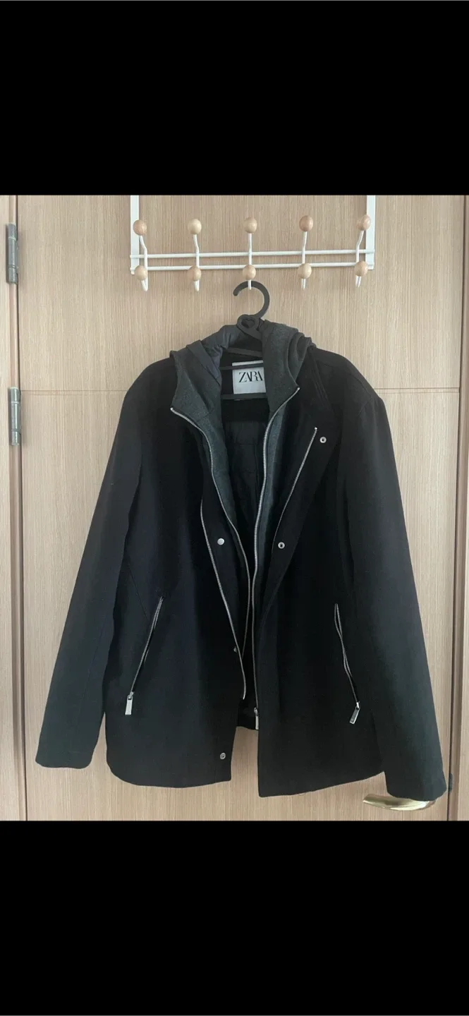 ✅ [새상품급] 정품 ZARA 자라 레이어드 코트 후드 자켓 [L]