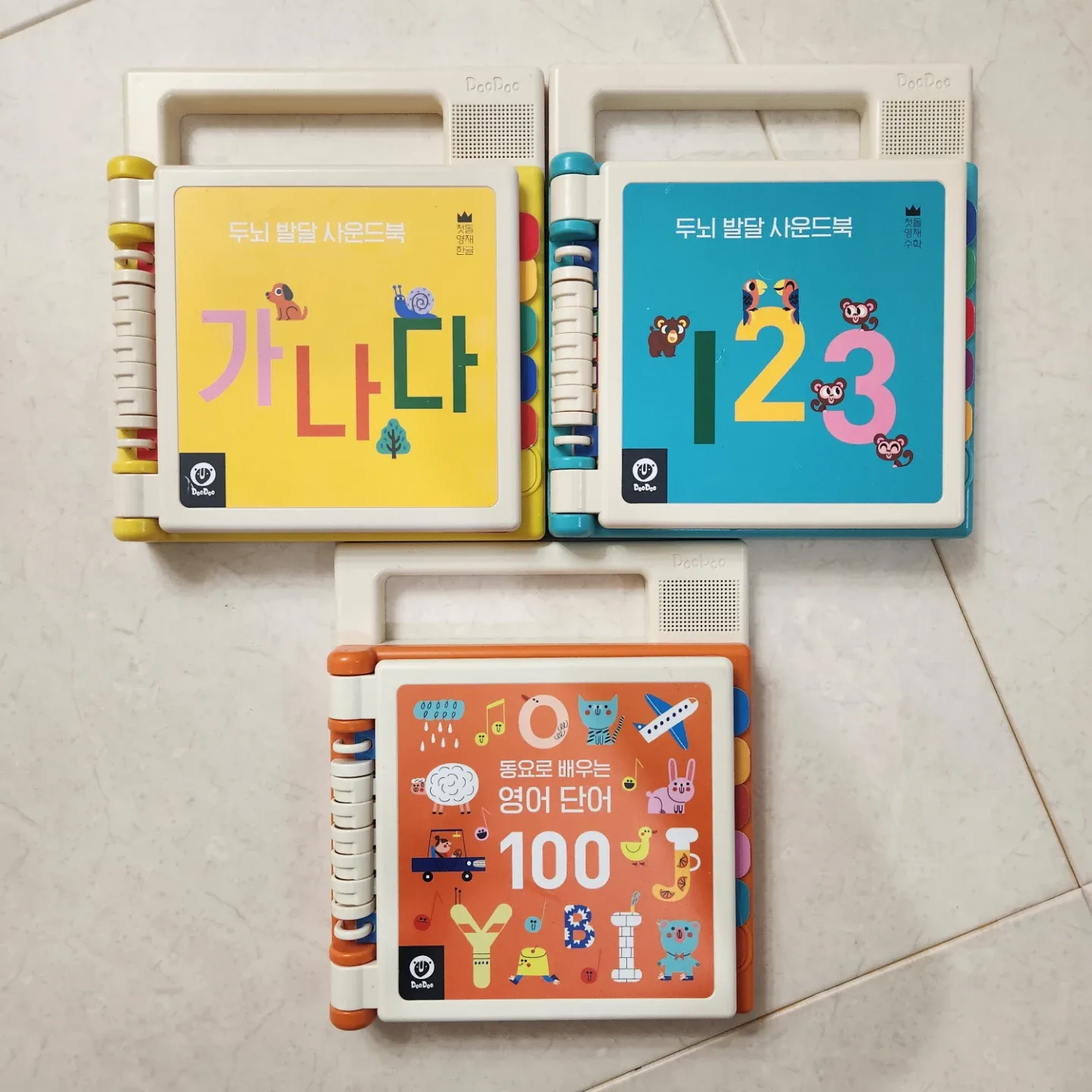 👶두두스토리 두뇌발달 사운드북 한글+숫자+영어 3종세트💯