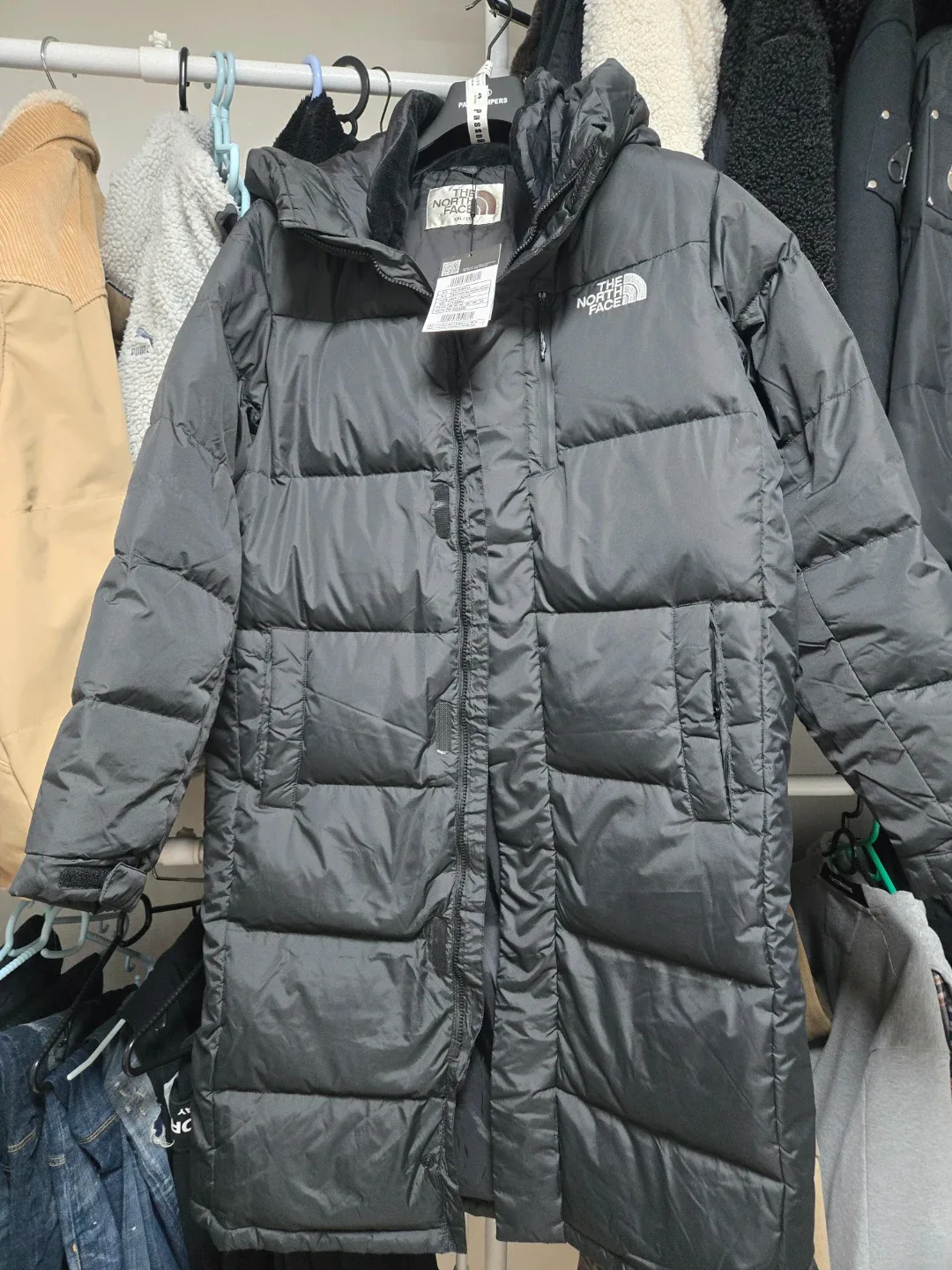 노스페이스 고 프리 롱 다운 코트 블랙 110(XXL) 새제품