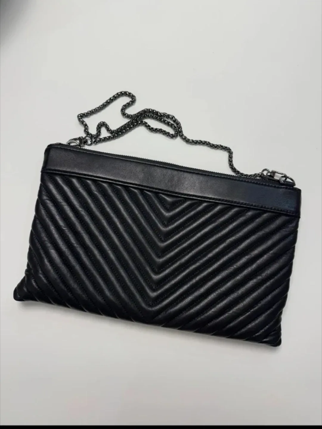 르블랙 블랙 가죽 숄더백