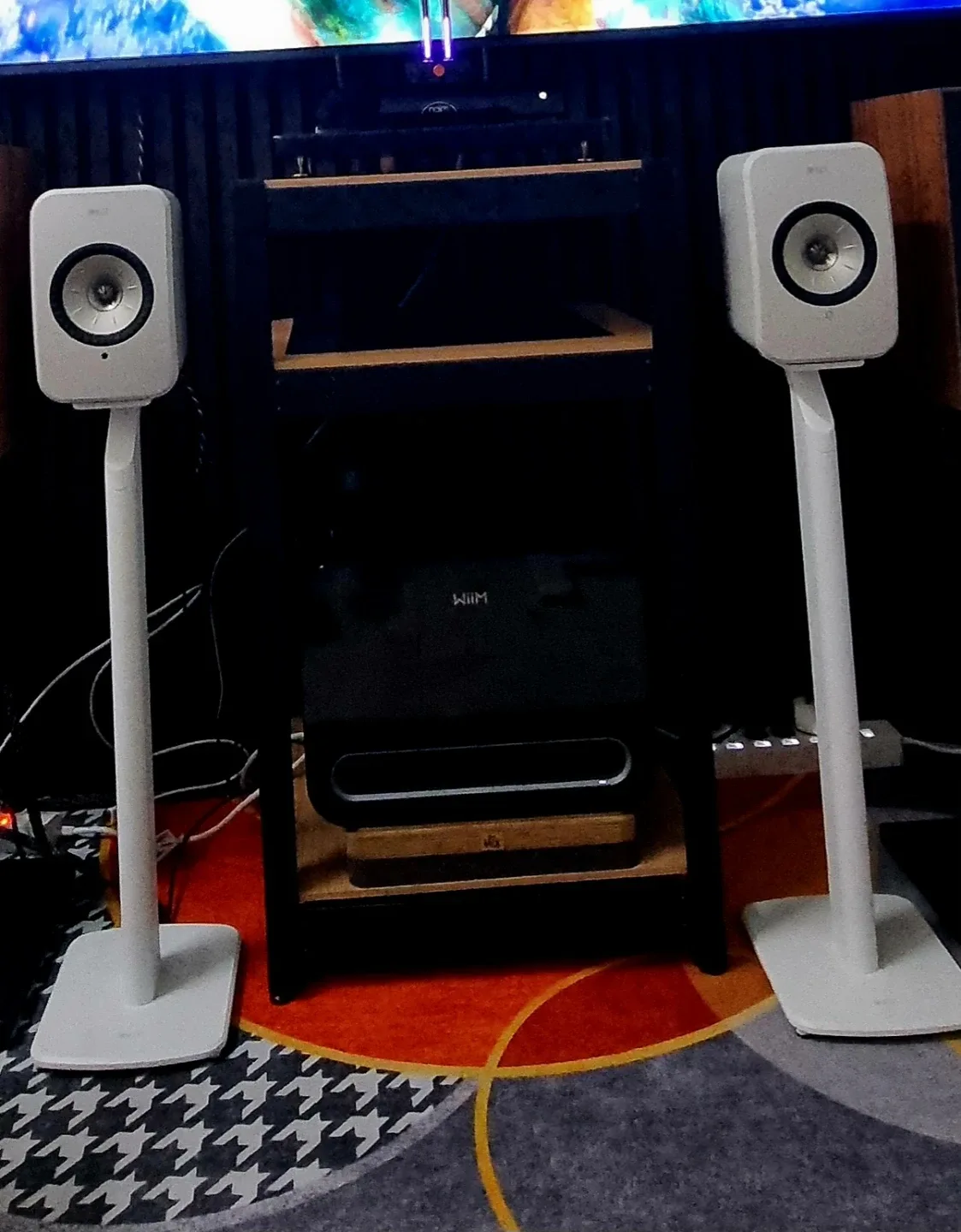 KEF LSX II LT 화이트 스피커 + 스탠드