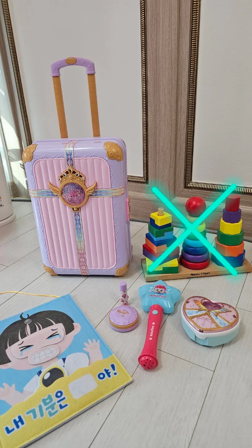 시크릿 쥬쥬 캐리어, 베베핀 응원봉 외 장난감 일괄