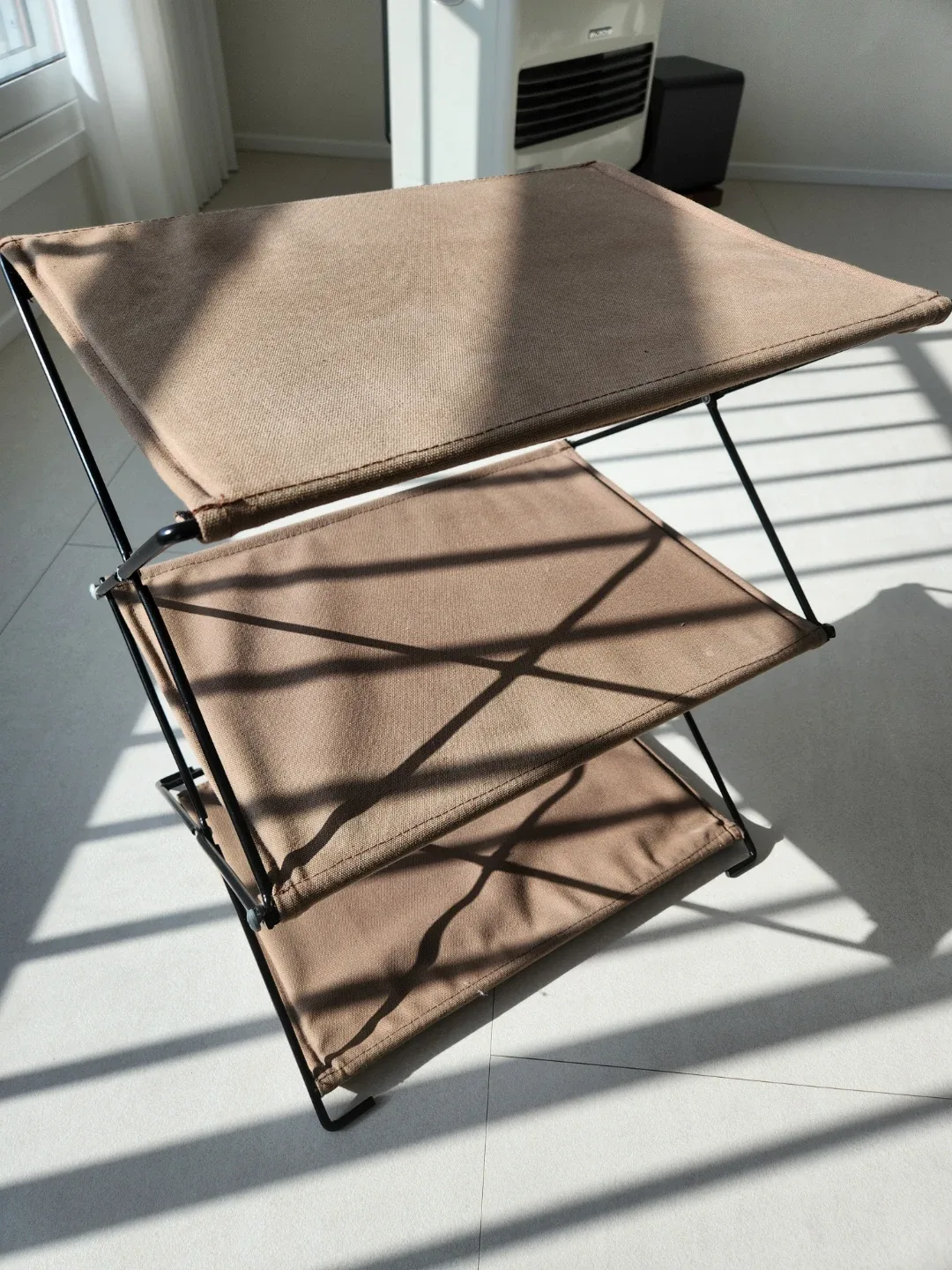 캠핑 3단 패브릭 선반