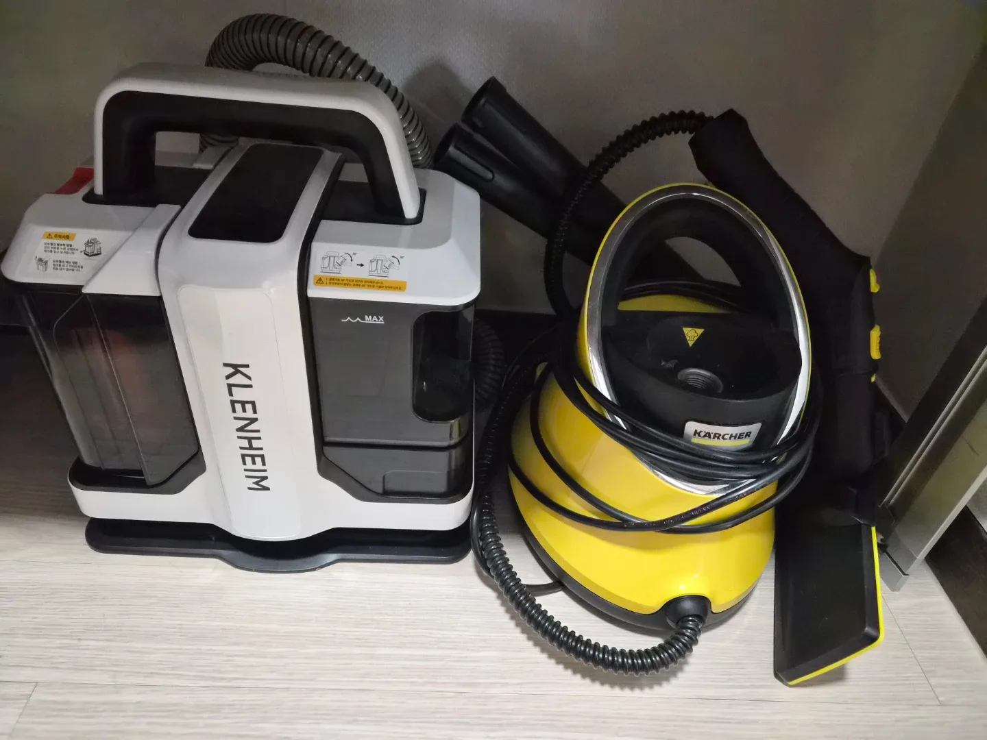 클렌하임 습식 청소기 + Karcher 스팀 청소기