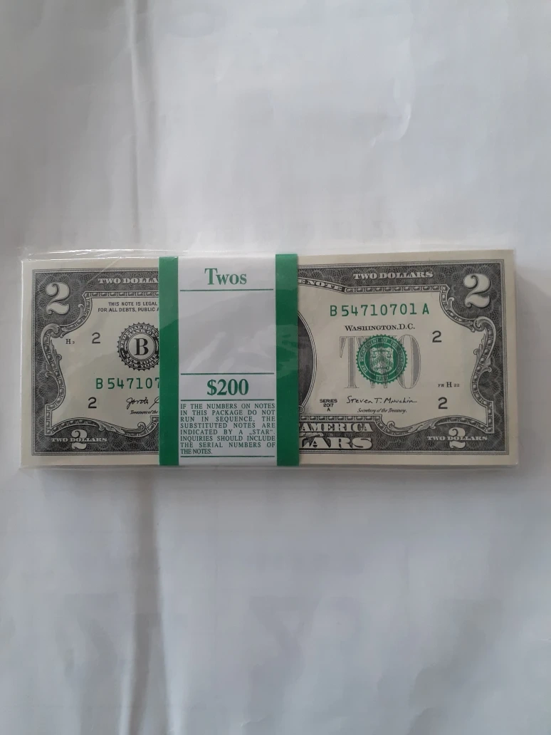 행운의 2달러 100장 묶음 (200달러) 관봉(미사용) | 티켓/교환권 | 당근 중고거래