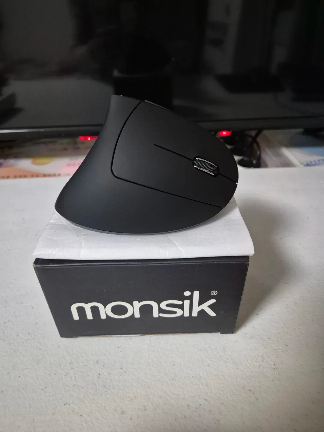 몬식 충전식 무소음 버티컬 마우스