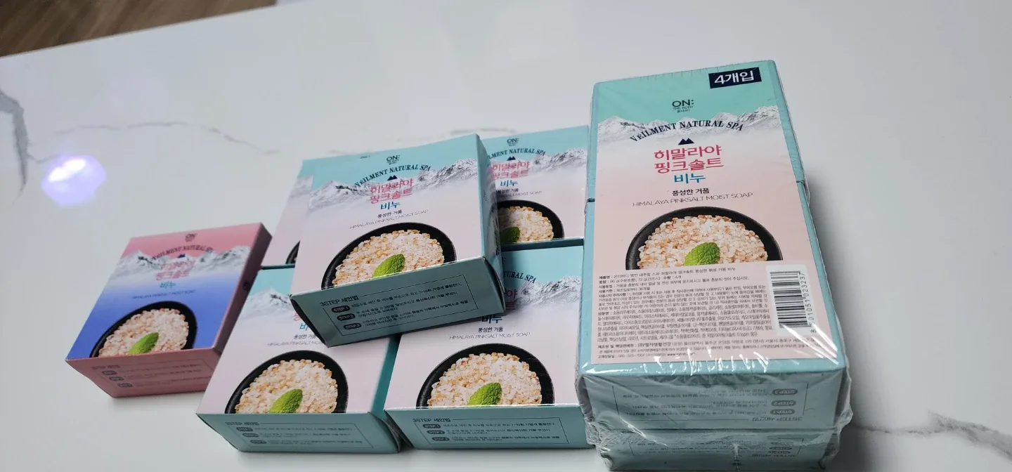 온더바디 히말라야 핑크솔트비누비누 10개. 7천원 (다이소제품x)