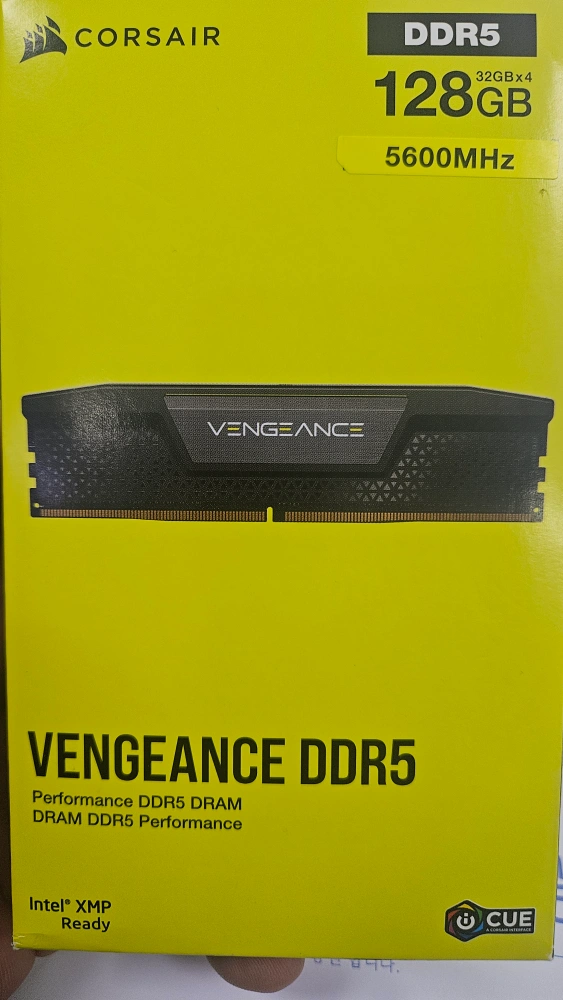 CORSAIR DDR5-5600 CL40 VENGEANCE BLACK 패키지 128GB ( 32GB*4EA)