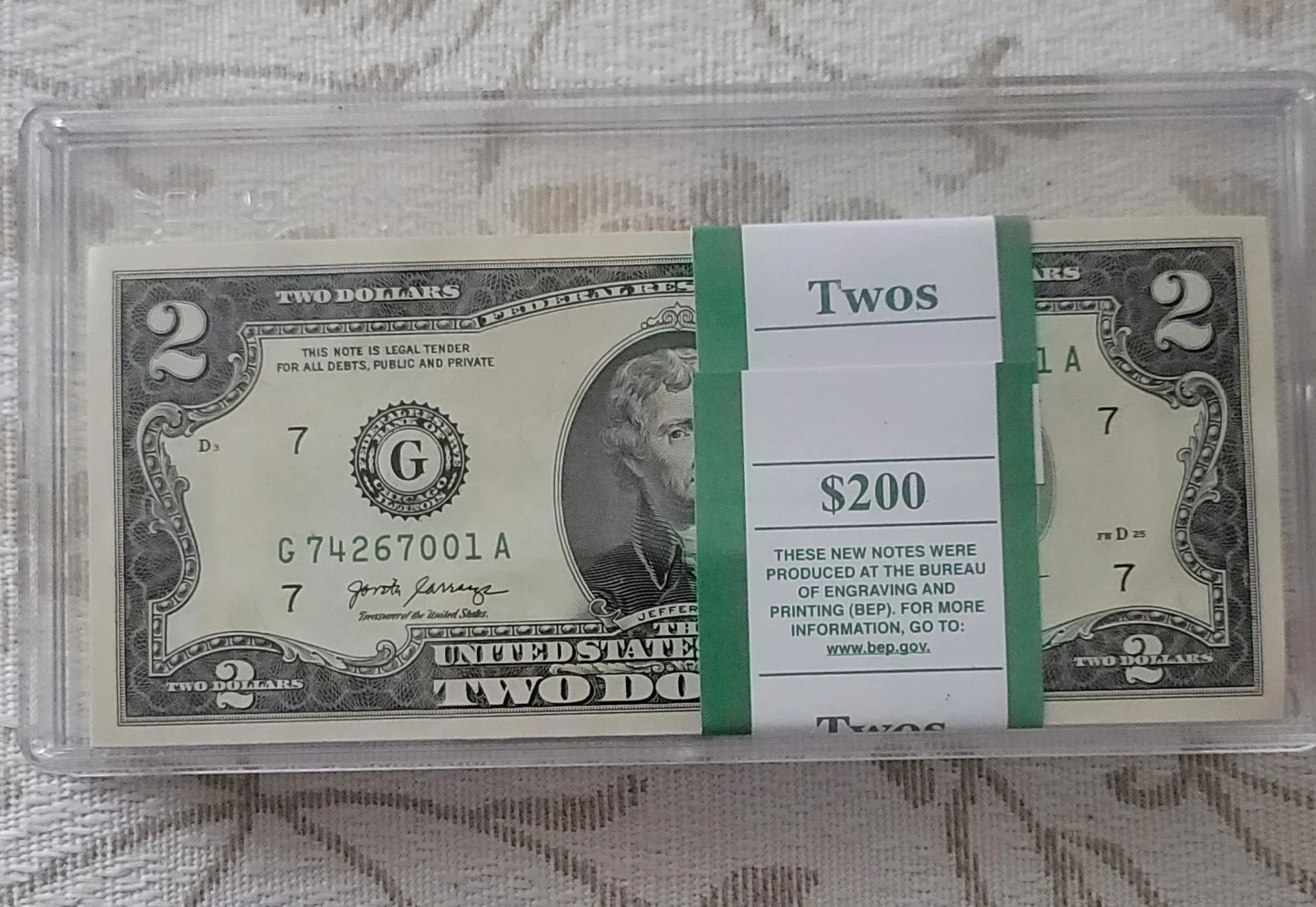 행운의 2달러 지폐 100장 묶음 (총 200달러) | 티켓/교환권 | 당근 중고거래
