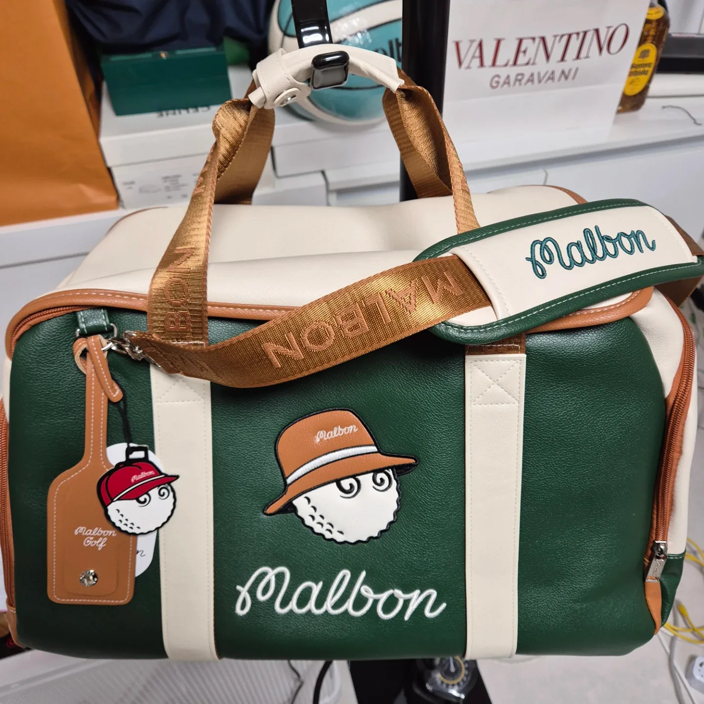 말본 골프 malbon 보스턴백 여행가방 그린