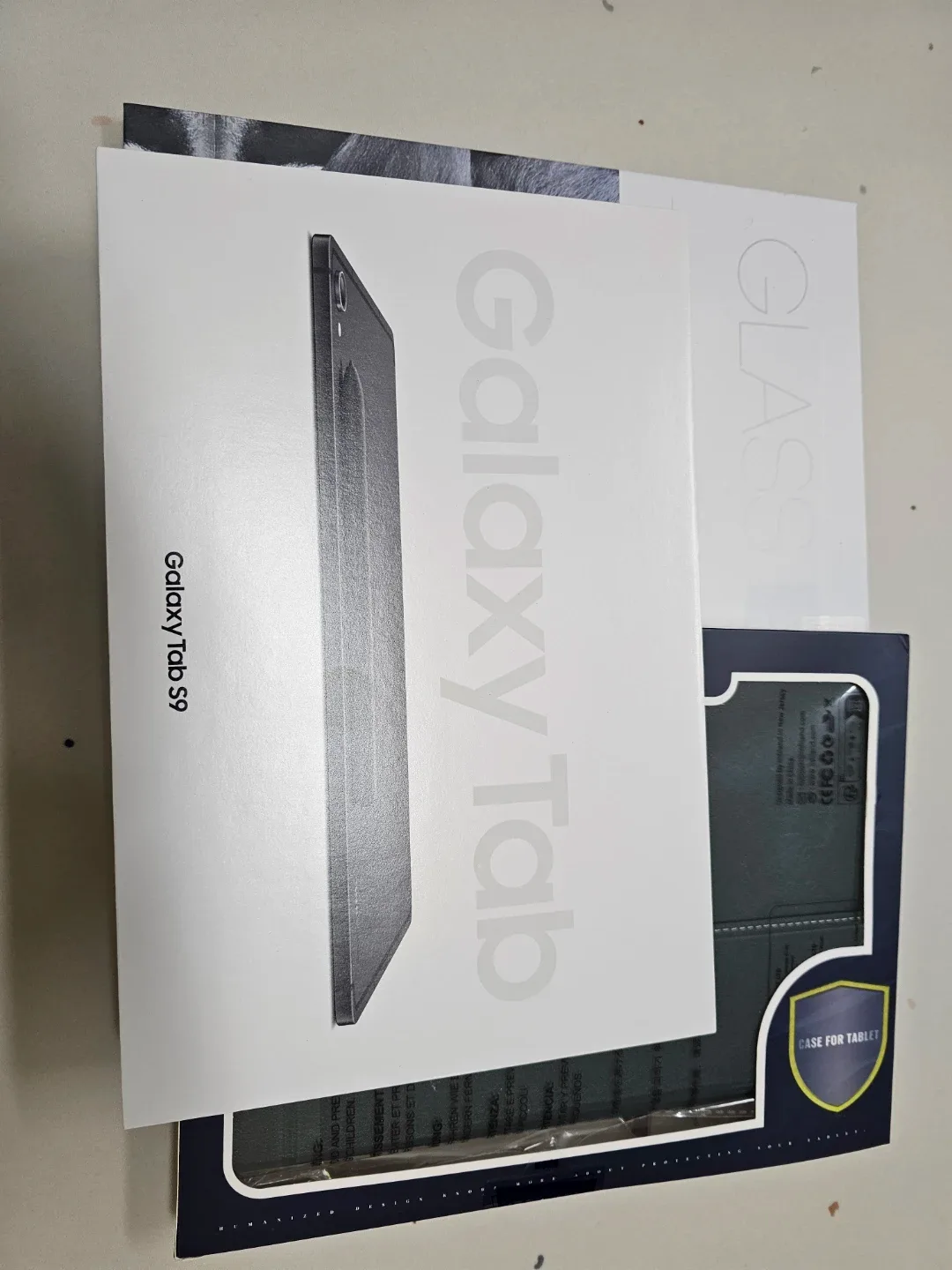 미개봉 갤럭시탭s9 128g wifi, 스탠딩 북커버케이스, 보호필름