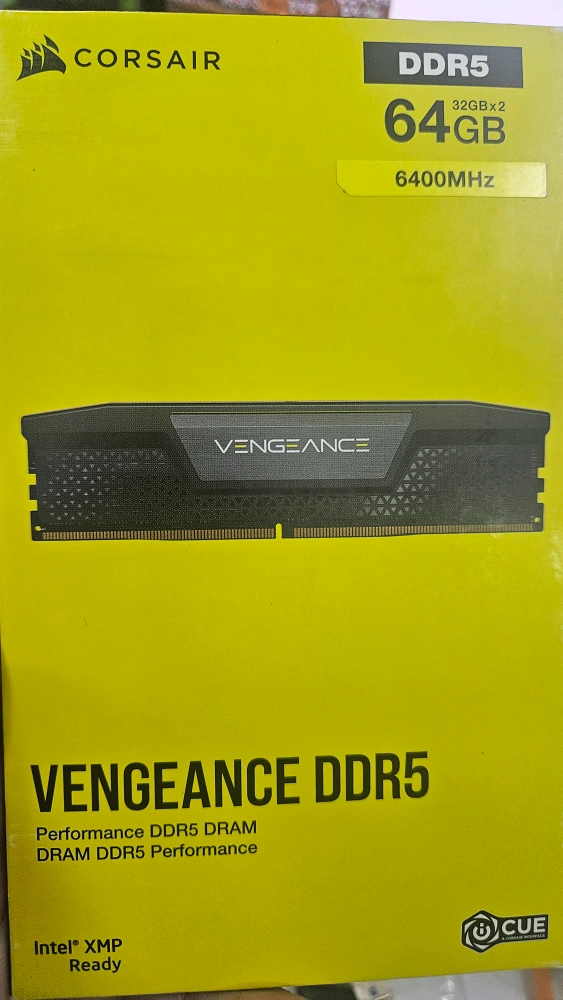 CORSAIR DDR5-6400 CL32 VENGEANCE BLACK 패키지