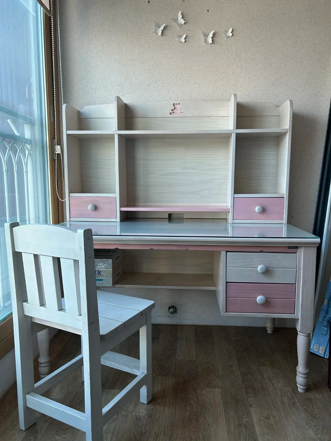 피노키오 원목 책상 의자 세트