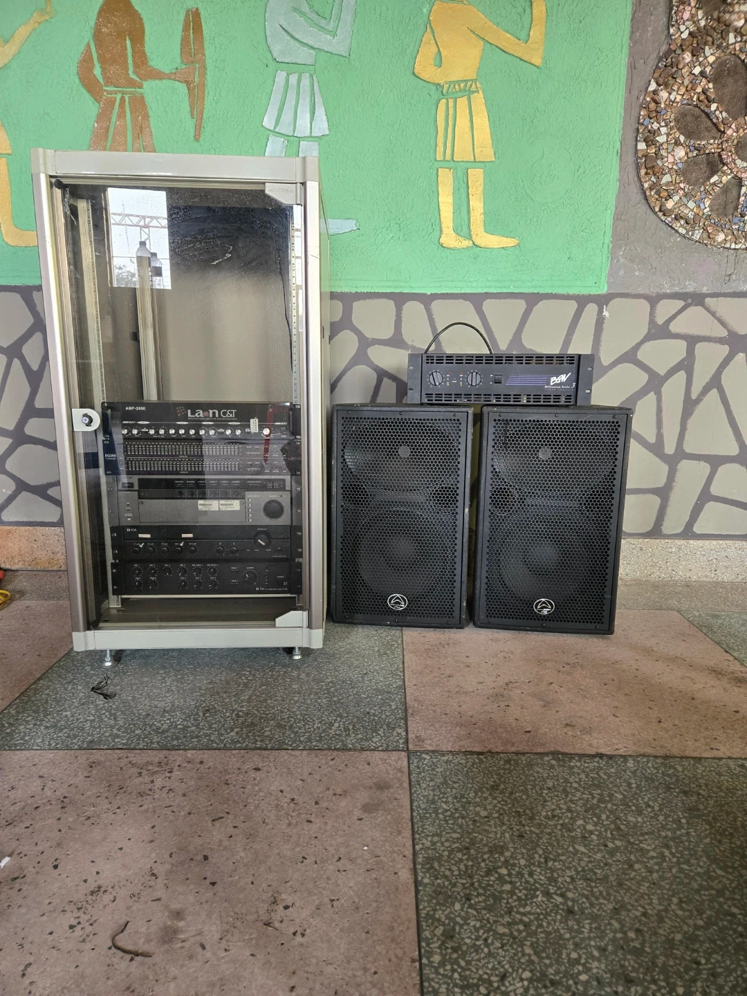 Wharfedale 스피커 + 앰프 랙 세트