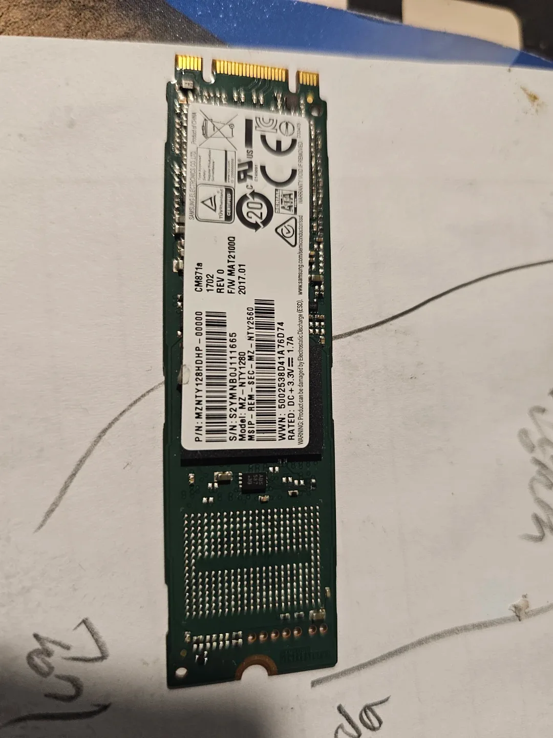 삼성 M.2 SSD MZNTY1280 128GB