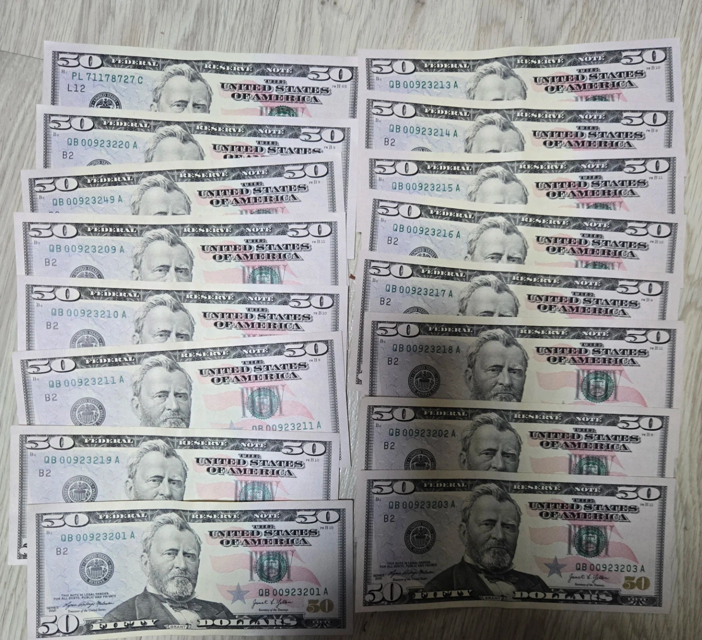 US 달러- 50달러 16장 (800달러) | 티켓/교환권 | 당근 중고거래